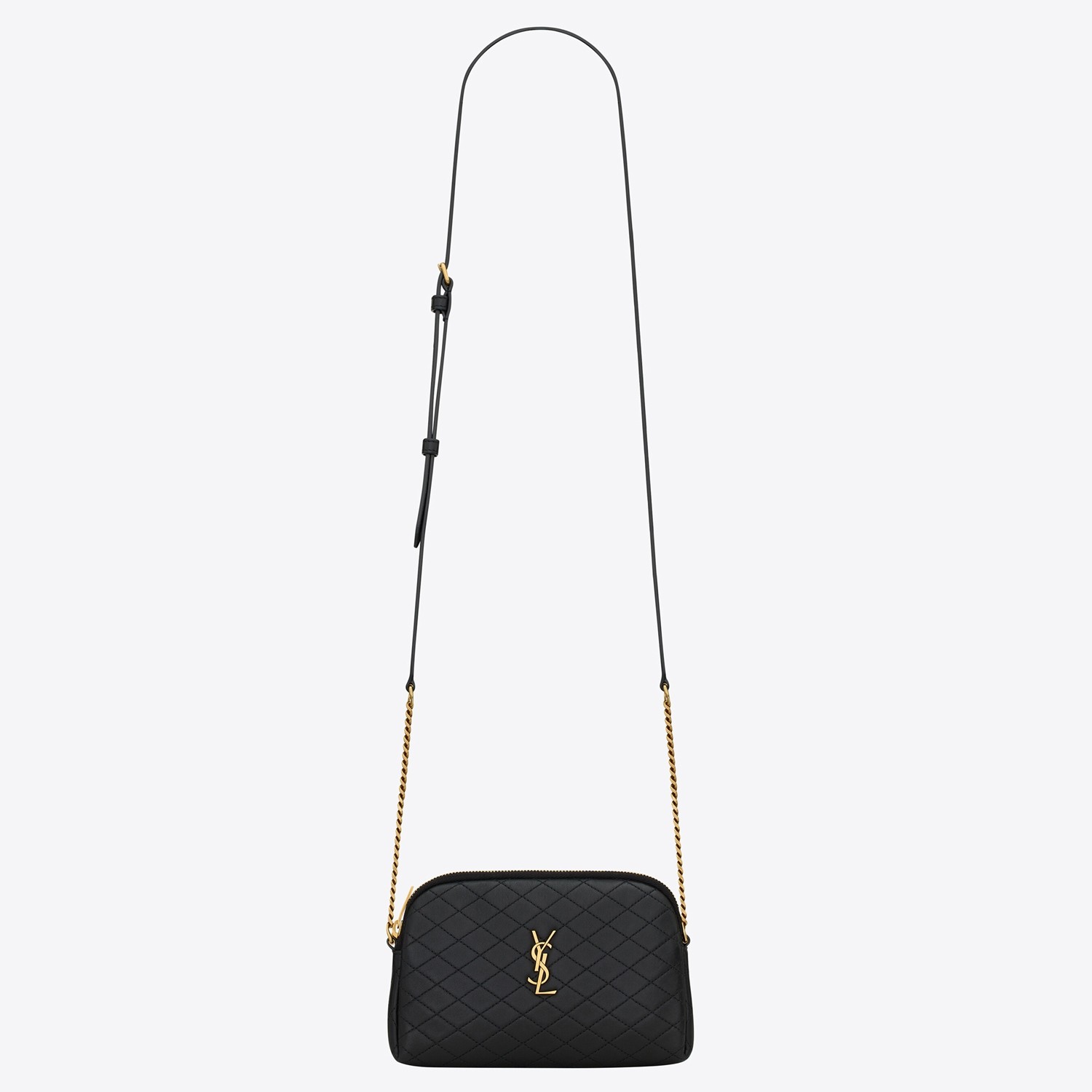 Sa**t Lau*nt gaby zipped pouch in black quilted lambskin