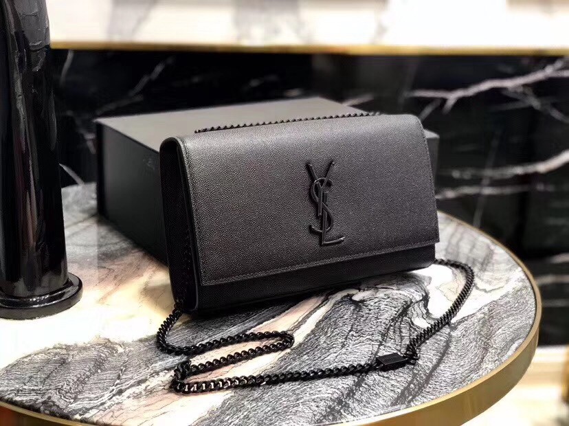 Sa**t Lau*nt medium kate all black shoulder bag