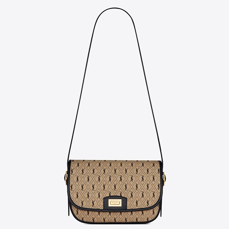Sa**t Lau*nt monogram all over medium satchel in canvas