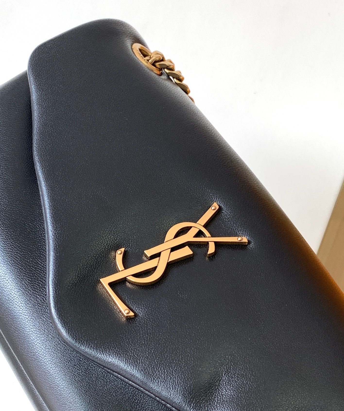 Sa**t Lau*nt calypso shoulder bag in black lambskin