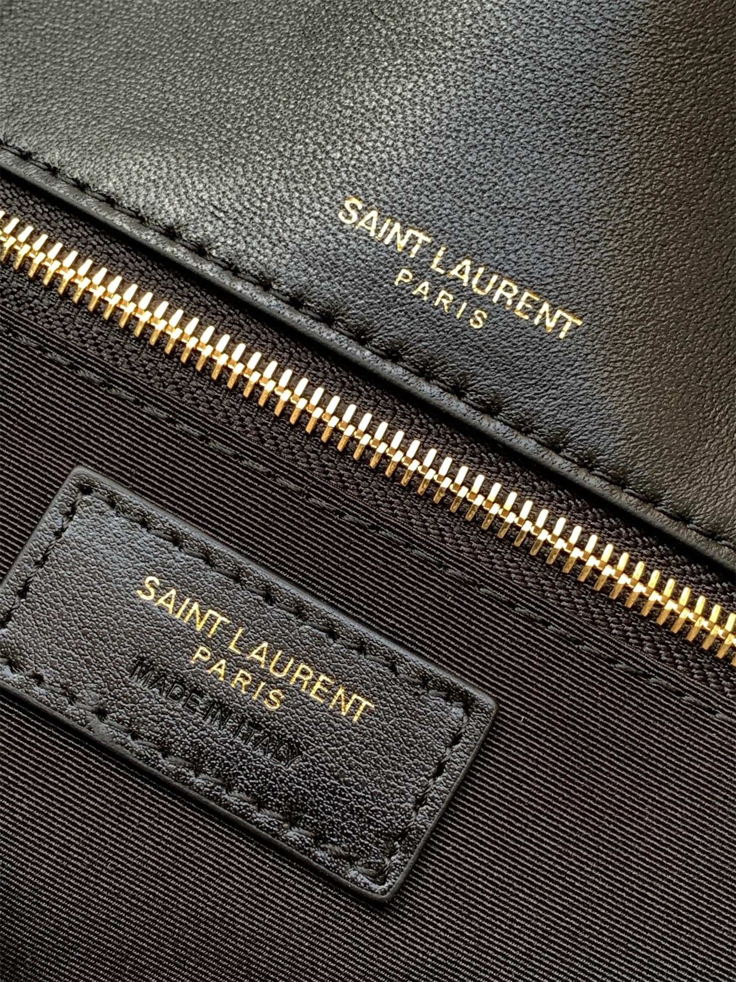 Sa**t Lau*nt calypso shoulder bag in black lambskin