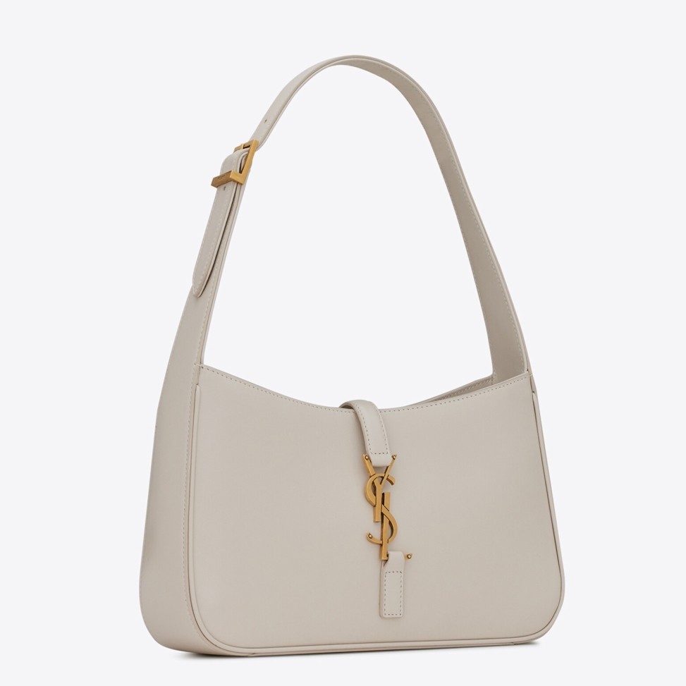Sa**t Lau*nt le 5 À 7 hobo bag in white leather