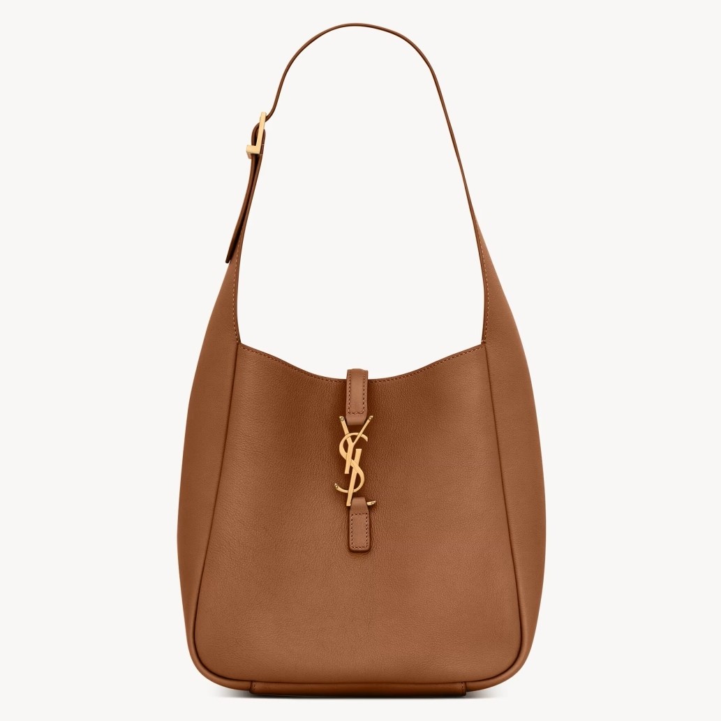 Sa**t Lau*nt le 5 À 7 s*pple small hobo bag in brown leather