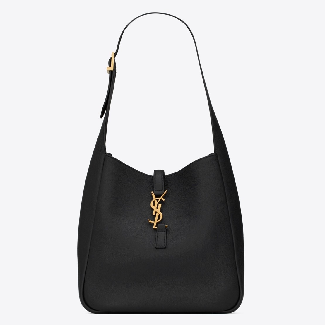 Sa**t Lau*nt le 5 À 7 soft small shoulder bag in black leather