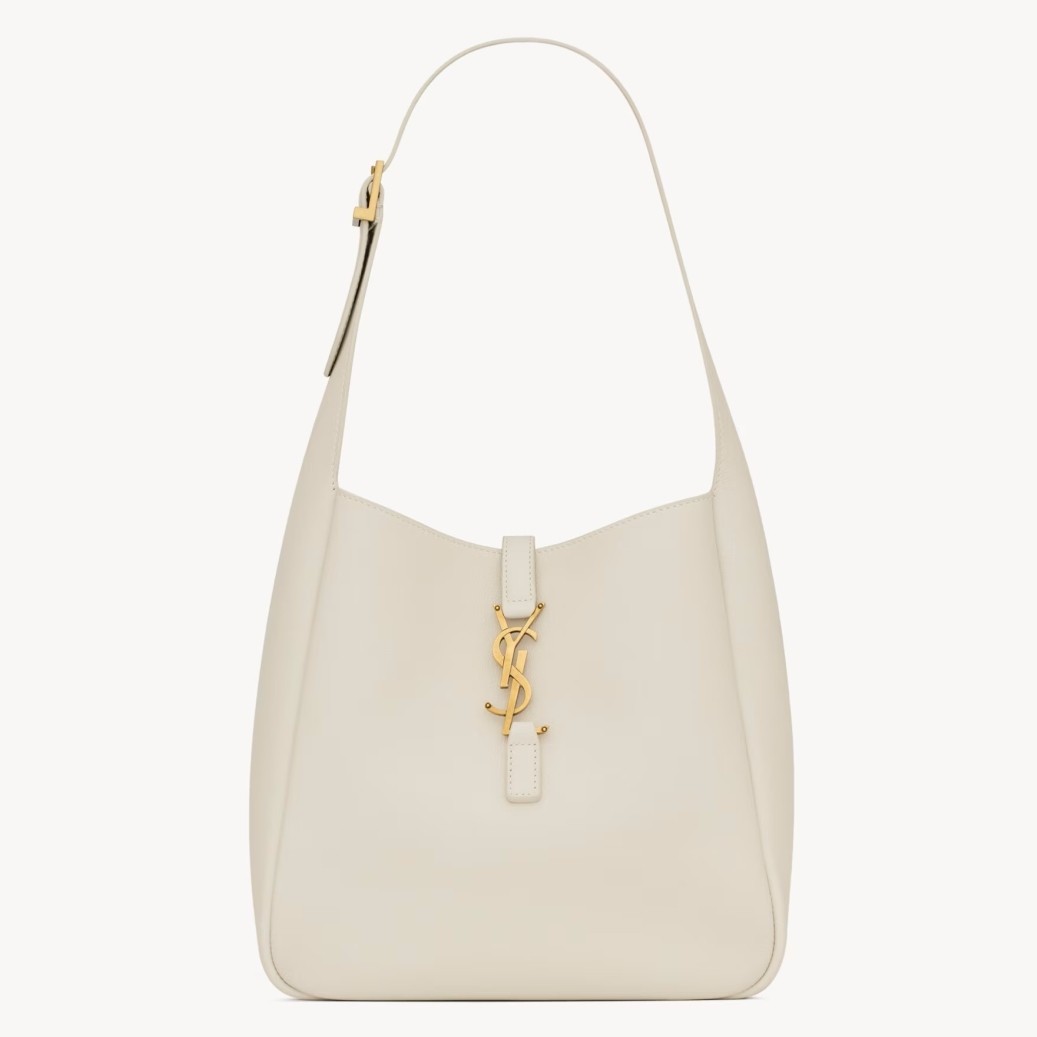 Sa**t Lau*nt le 5 À 7 s*pple small hobo bag in white leather