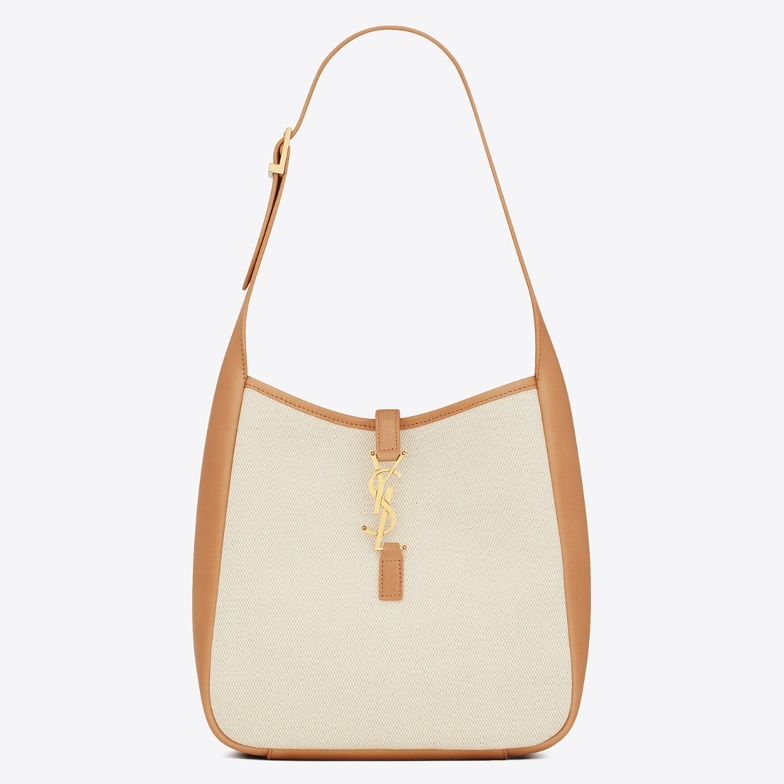 Sa**t Lau*nt le 5 À 7 small shoulder bag in canvas and leather