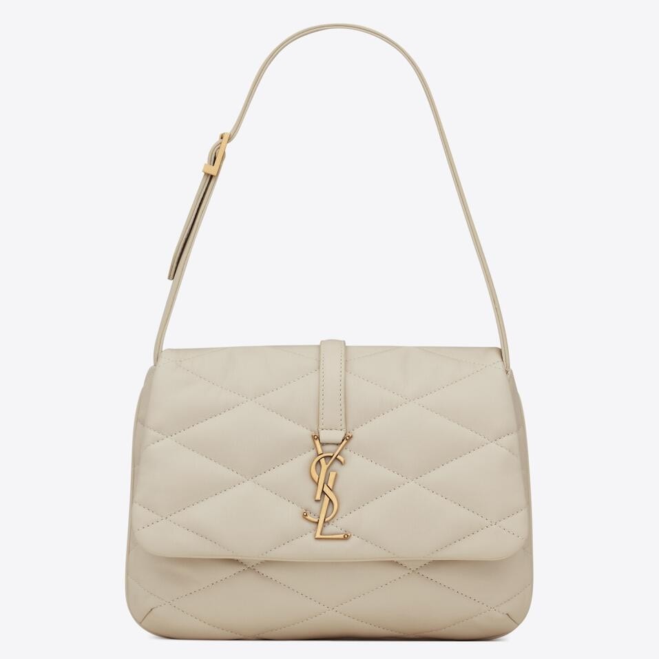 Sa**t Lau*nt le 57 hobo bag in white quilted lambskin