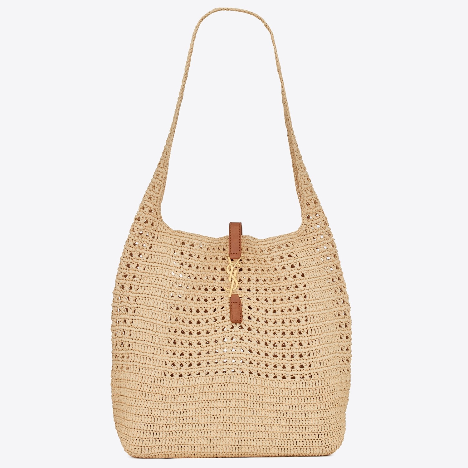 Sa**t Lau*nt le 5 a 7 medium tote bag in naturel raffia