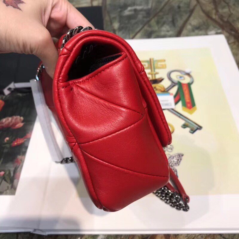 Sa**t Lau*nt small jamie bag in red patchwork lambskin