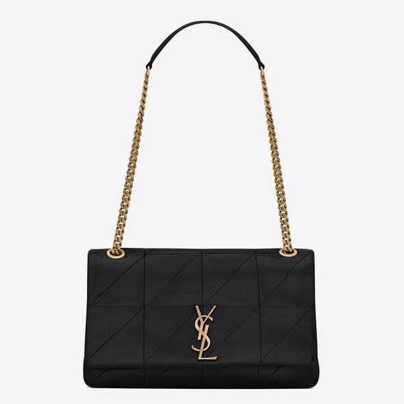 Sa**t Lau*nt medium jamie patchwork leather black bag