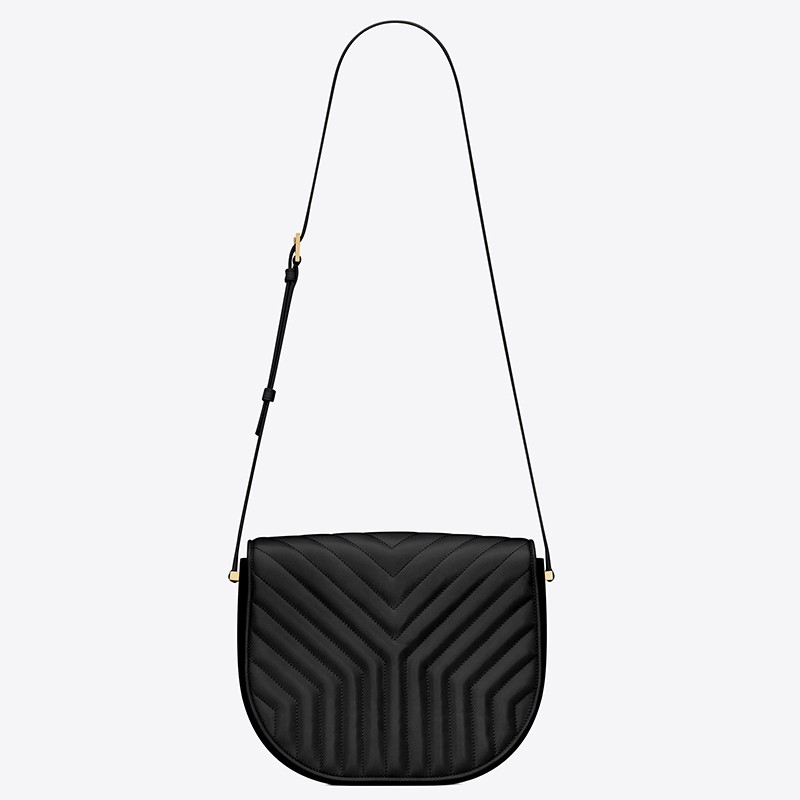 Sa**t Lau*nt joan satchel bag in black quilted leather