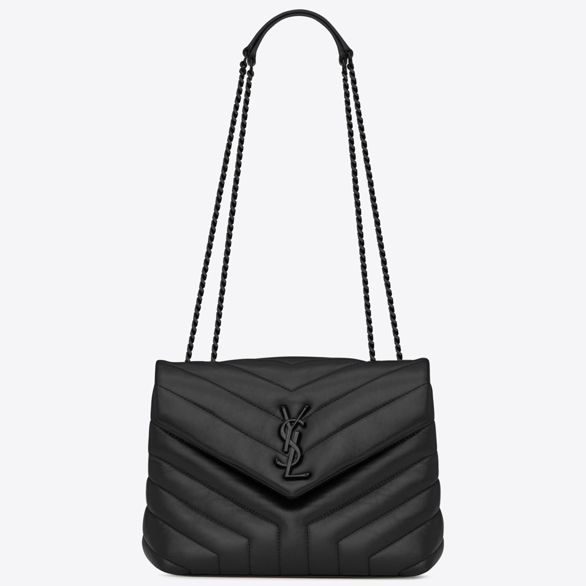 Sa**t Lau*nt so black loulou small shoulder bag