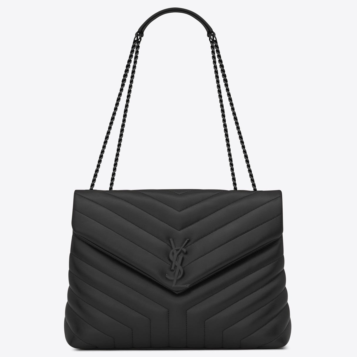Sa**t Lau*nt so black loulou medium shoulder bag