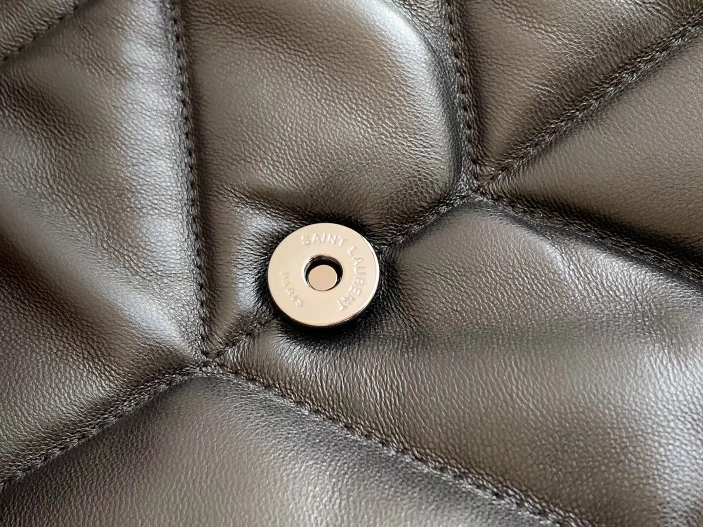 Sa**t Lau*nt so black loulou puffer small bag