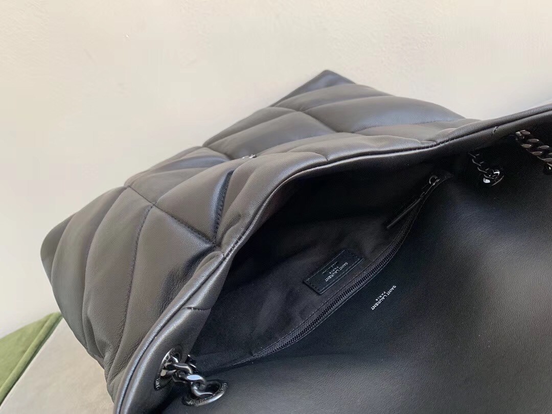 Sa**t Lau*nt so black loulou puffer medium bag