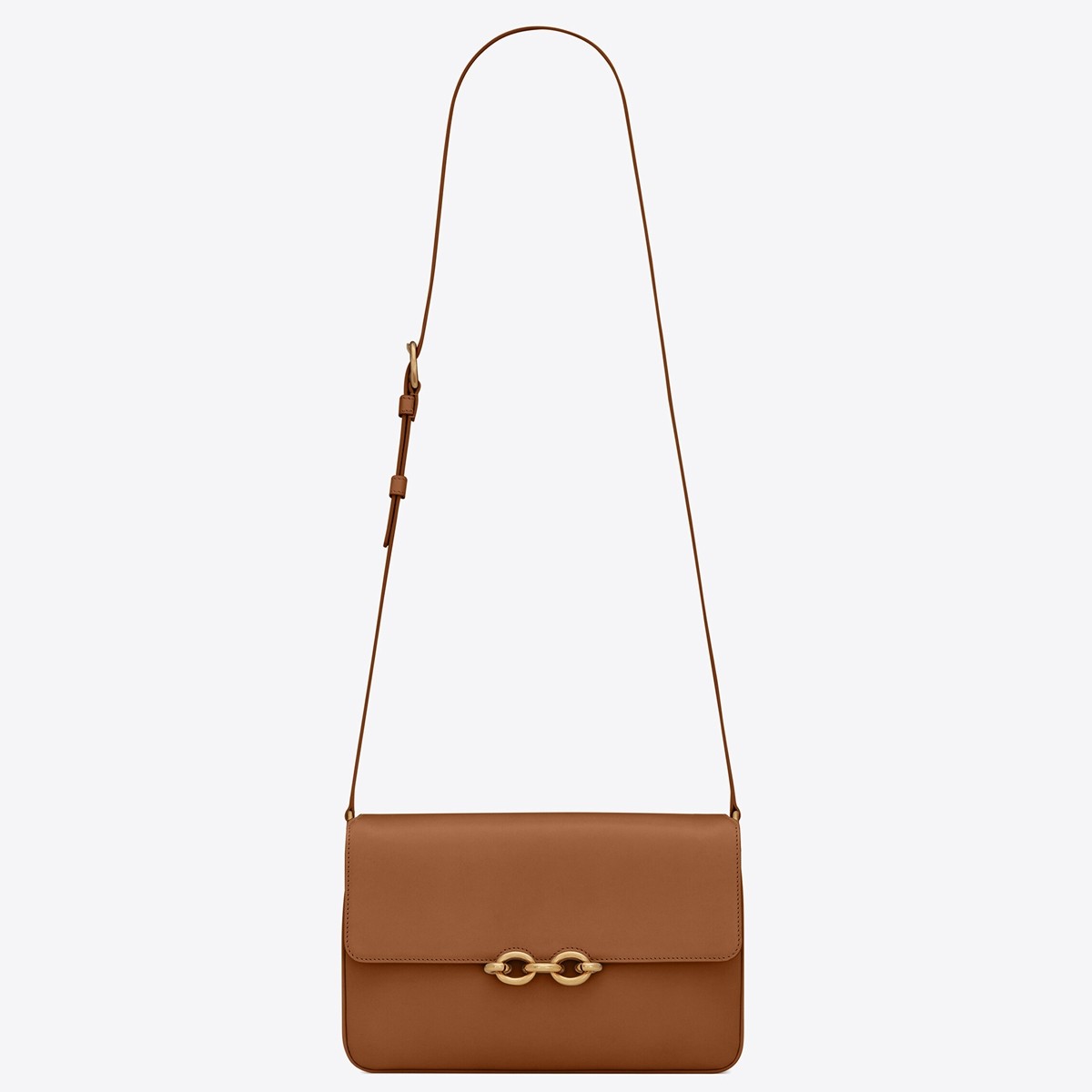 Sa**t Lau*nt le maillon bag in brown calfskin