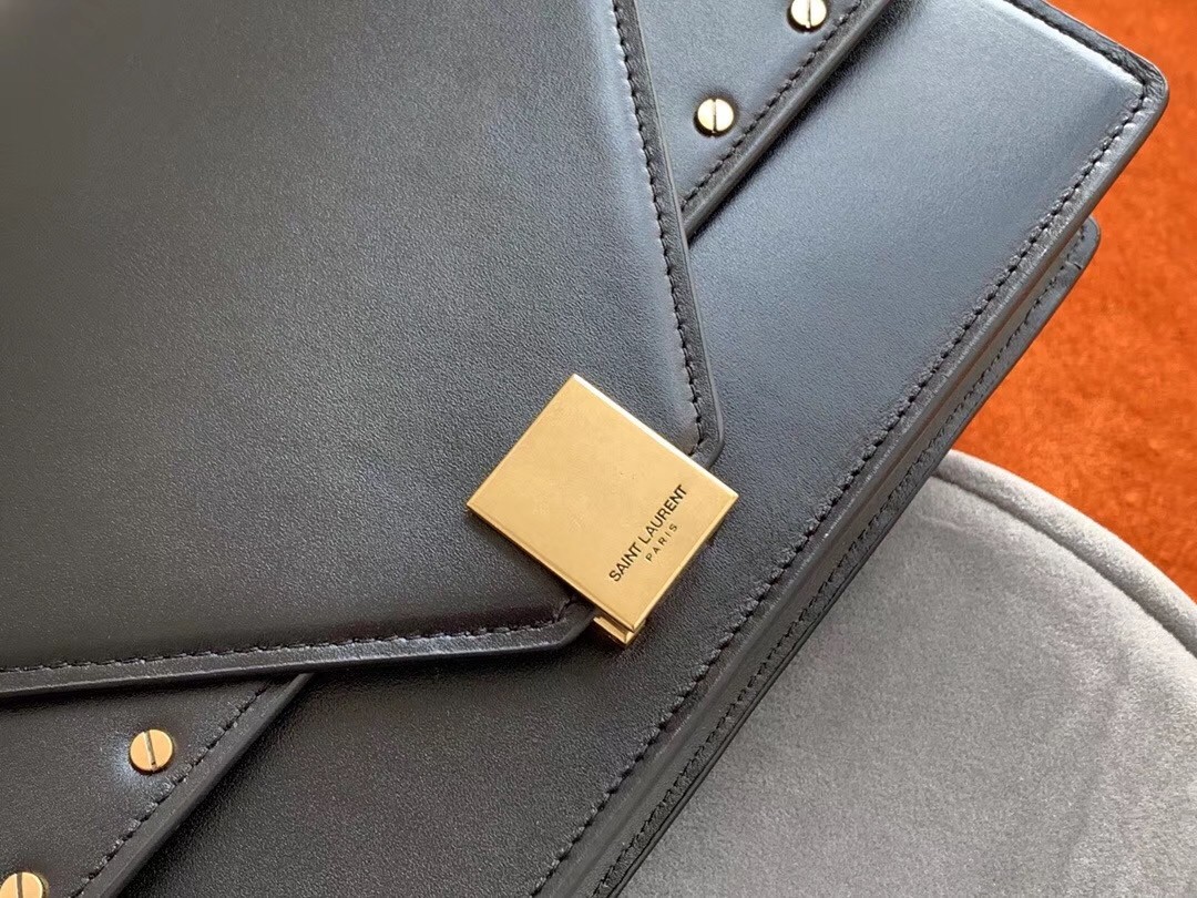 Sa**t Lau*nt margaux satchel bag in black leather