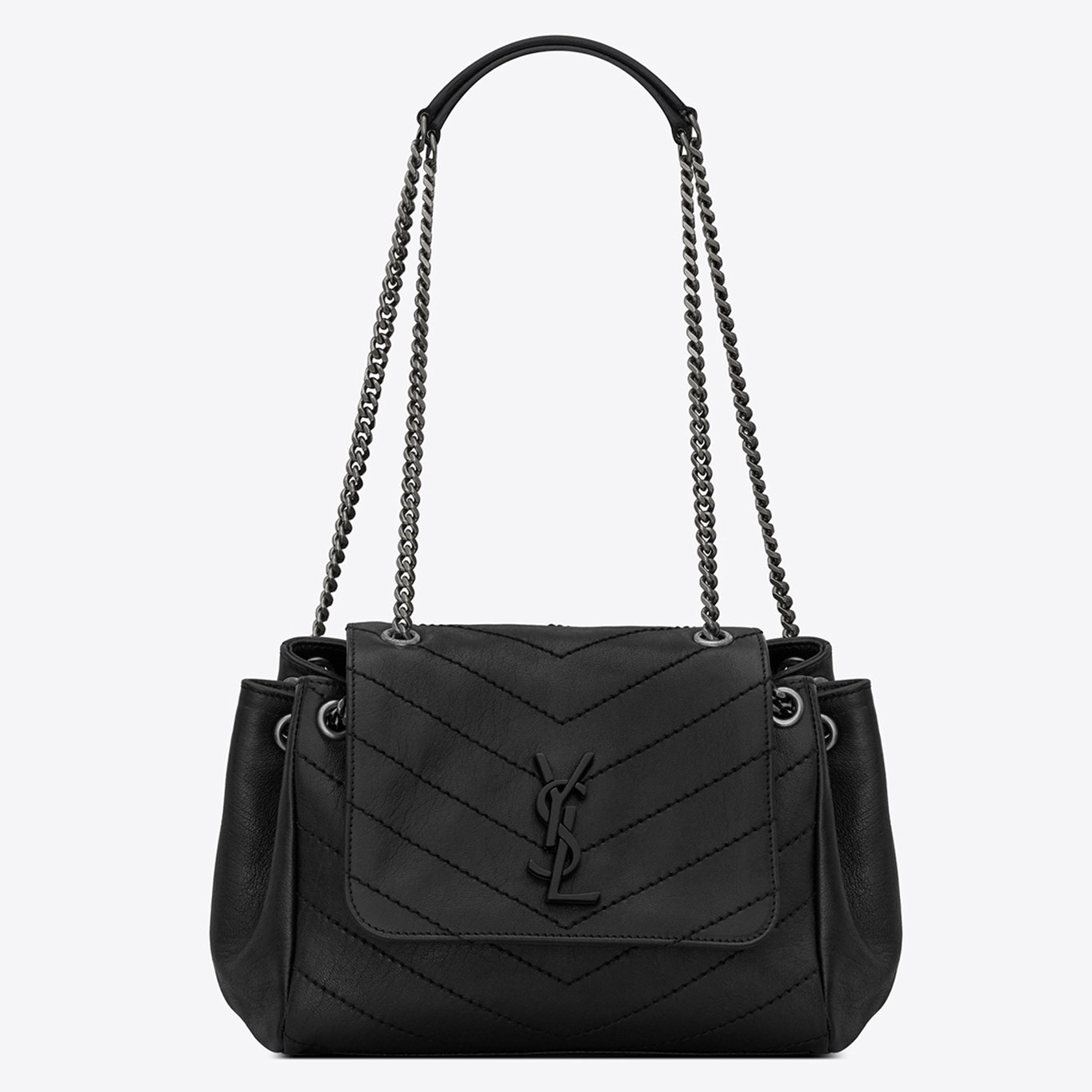 Sa**t Lau*nt nolita small bag in black quilted leather