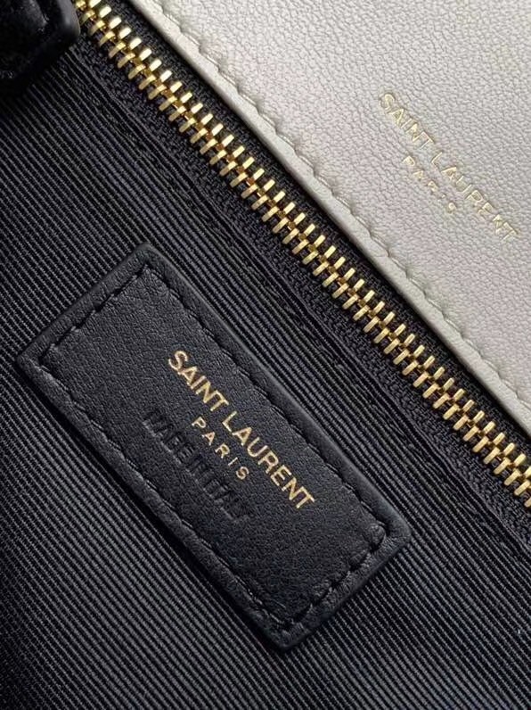 Sa**t Lau*nt niki medium bag in white lambskin