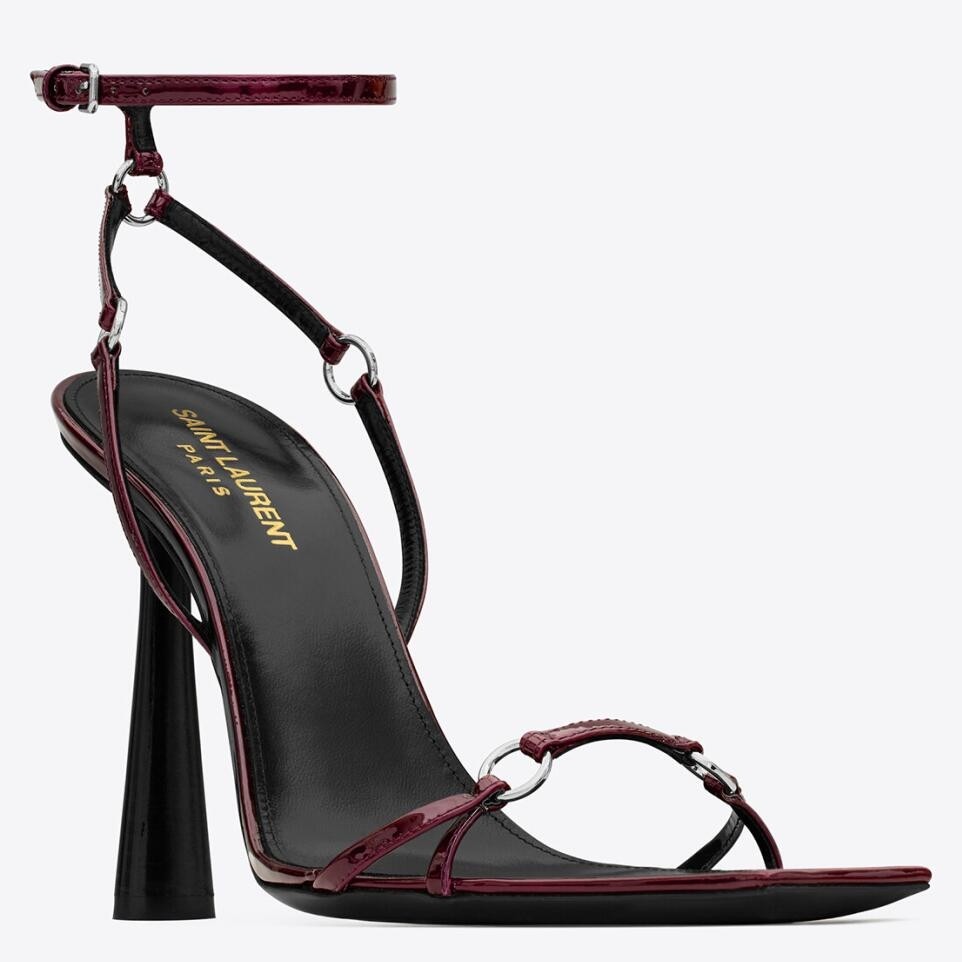 Sa**t Lau*nt nova 100 sandals in red patent leather