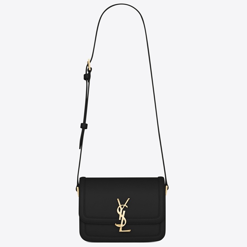Sa**t Lau*nt solferino small bag in black calfskin