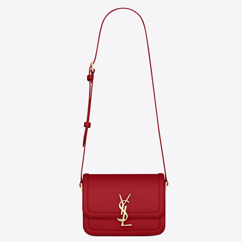 Sa**t Lau*nt solferino small bag in red calfskin