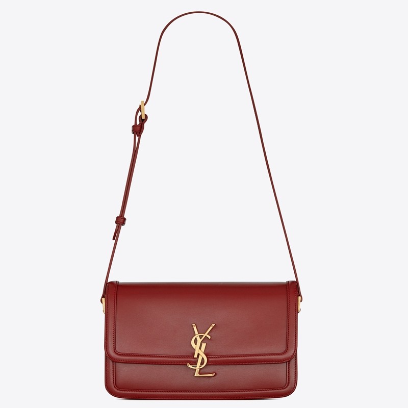 Sa**t Lau*nt solferino medium bag in bordeaux calfskin