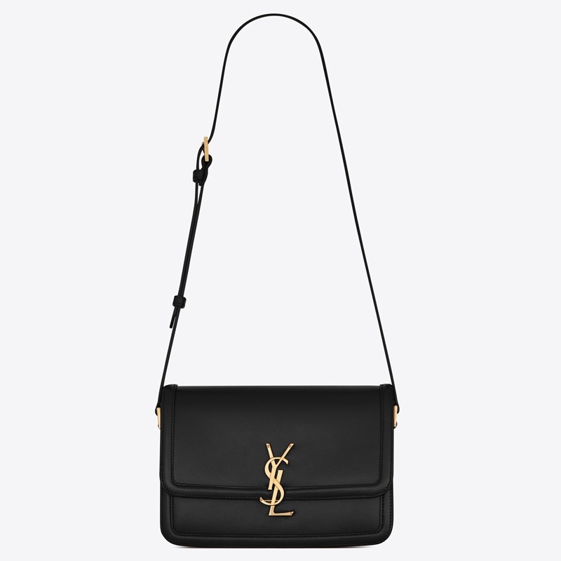 Sa**t Lau*nt solferino medium bag in black calfskin
