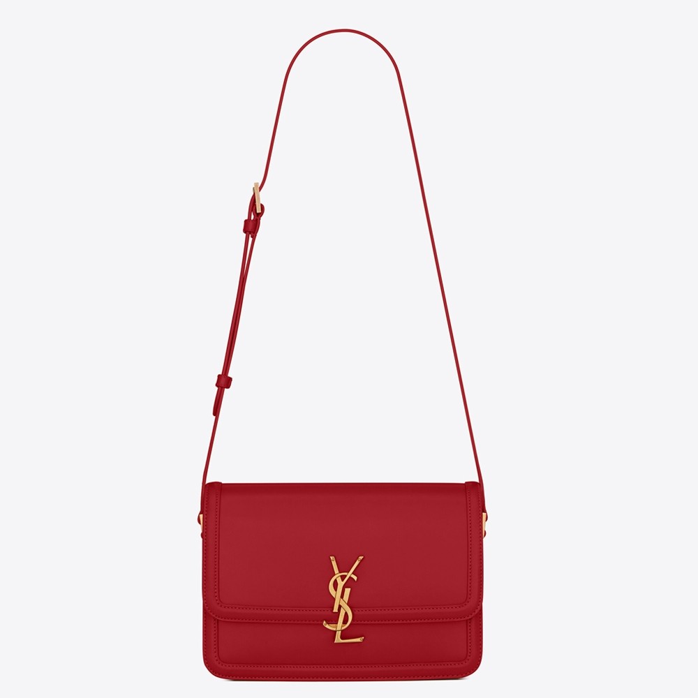 Sa**t Lau*nt solferino medium bag in red calfskin