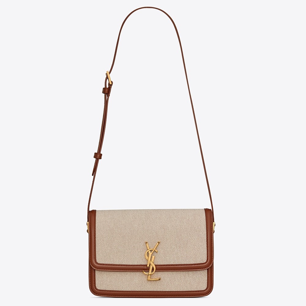 Sa**t Lau*nt solferino medium bag in canvas with calfskin