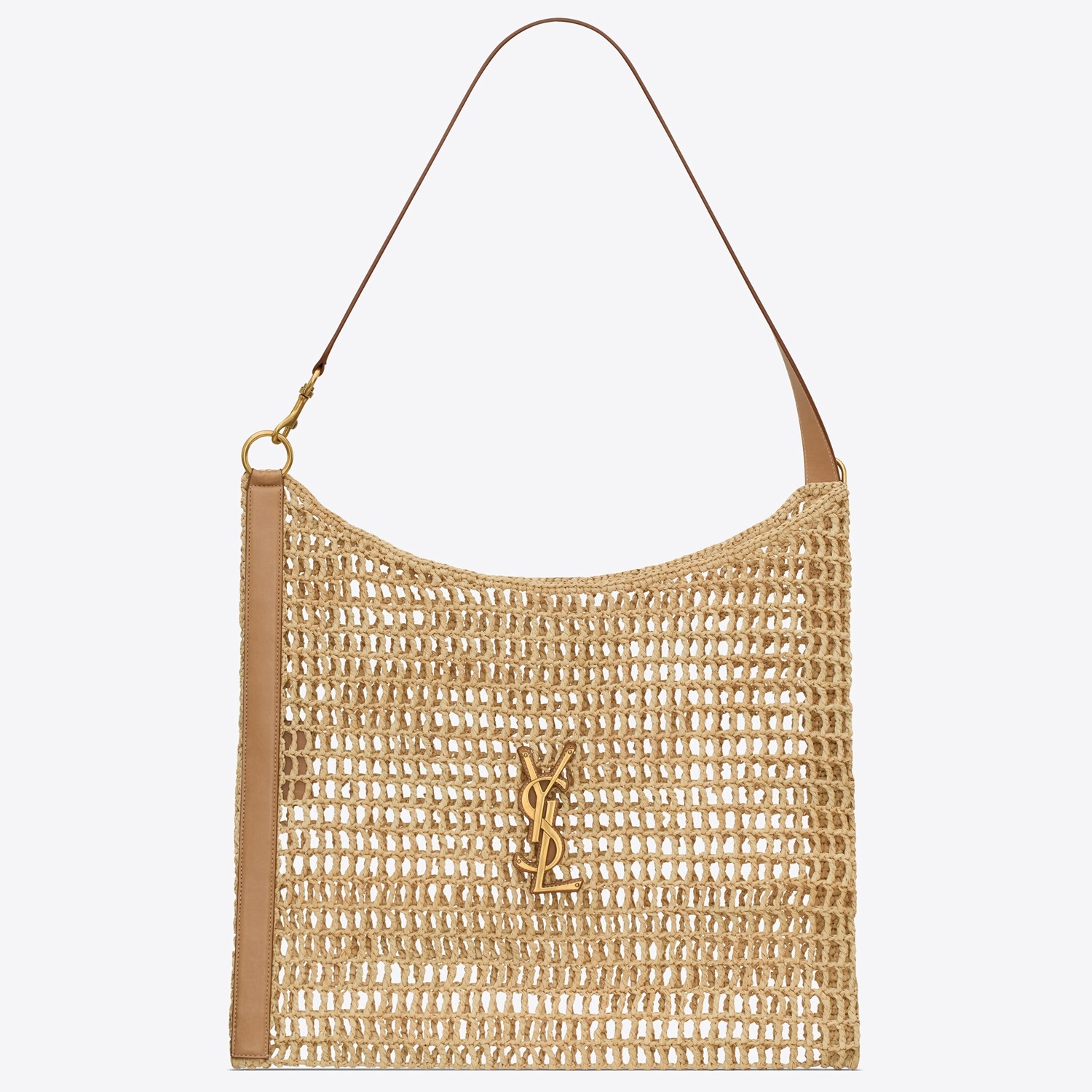 Sa**t Lau*nt oxalis shoulder bag in naturel raffia